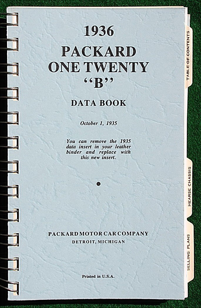 DB-36A, 1936 One Twenty Data Book DB-36A, 1936 One Twenty Data Book